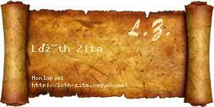 Lóth Zita névjegykártya