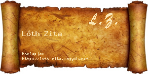 Lóth Zita névjegykártya