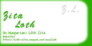 zita loth business card